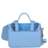 Ashwood Leather & Harris Tweed® Cloth Micro Satchel Bag with Twist Lock Baby Blue/Lt.Blue: TW-36-19-BB