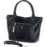 Exquisite Genuine Leather Shoulder Bag in Black: 20-050SR