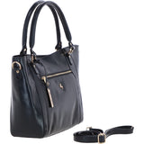 Exquisite Genuine Leather Shoulder Bag in Black: 20-050SR