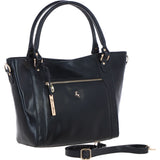 Exquisite Genuine Leather Shoulder Bag in Black: 20-050SR