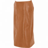 Stylish Leather Pencil Skirt Tan: Skirt23