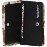 Ashwood Leather Small Hair-On Leather RFID Purse Black American Cow: 31596