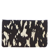 Ashwood Leather Small Hair-On Leather RFID Purse Black Hair Calf: 31596