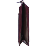 Ashwood Leather RFID Protected Purse with Zip Pocket BORDEAUX/TAN: 31800