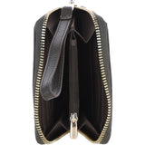 Brampton Genuine Suede Leather Zip-Around Wristlet Purse in Dark Olive: 32554