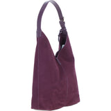 Brampton Large Suede Leather Hobo Bag in Fig: 65525