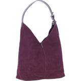 Brampton Large Suede Leather Hobo Bag in Fig: 65525