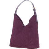 Brampton Large Suede Leather Hobo Bag in Fig: 65525