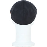 Major 6 Panel Faux Leather Flat Cap in Black: E38-390