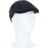 Major 6 Panel Faux Leather Flat Cap in Black: E38-390