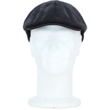 Major 6 Panel Faux Leather Flat Cap in Black: E38-390