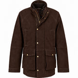 Ashwood Leather Men’s Heavyweight Nubuck Leather Jacket with Detachable Waistcoat Dk Brown: Grant