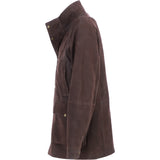 Ashwood Leather Men’s Heavyweight Nubuck Leather Jacket with Detachable Waistcoat Dk Brown: Grant