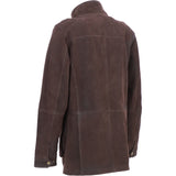 Ashwood Leather Men’s Heavyweight Nubuck Leather Jacket with Detachable Waistcoat Dk Brown: Grant