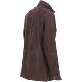 Ashwood Leather Men’s Heavyweight Nubuck Leather Jacket with Detachable Waistcoat Dk Brown: Grant
