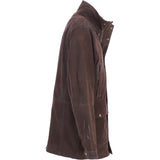 Ashwood Leather Men’s Heavyweight Nubuck Leather Jacket with Detachable Waistcoat Dk Brown: Grant