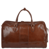 Mens Large Leather Weekend Holdall Chestnut/vt : Charles