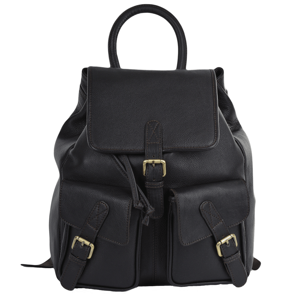 Mens Leather Backpack - Rucksack Brown