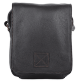 Mens Small Zip Around Flight Side Bag Brown/tum : Jerry