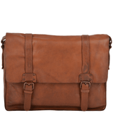 Mens Vintage Leather Messenger Bag Rust : 7996