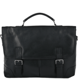 Soft Leather Handcrafted Briefcase Black : Elliot
