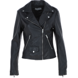 Exquisite Ashwood Leather Ladies Plus Size Biker Jacket Black: AWL-1881 Plus
