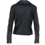 Exquisite Ashwood Leather Ladies Plus Size Biker Jacket Black: AWL-1881 Plus
