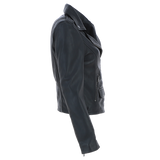Exquisite Ashwood Leather Ladies Plus Size Biker Jacket Black: AWL-1881 Plus
