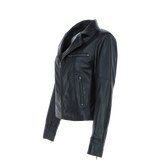 Ladies Ashwood Leather Plus Size Biker Jacket Black: AWL-1991 Plus