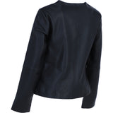 Exquisite Ashwood's Round Neck Genuine Leather Jacket in Black: AWL-811