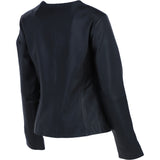Exquisite Ashwood's Round Neck Genuine Leather Jacket in Black: AWL-811