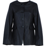 Ashwood Lapel-Less Blazer Style Jacket in Black: AWL-812