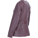 Ashwood Lapel-Less Blazer Style Jacket in Burgundy: AWL-812