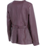 Ashwood Lapel-Less Blazer Style Jacket in Burgundy: AWL-812