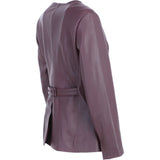 Ashwood Lapel-Less Blazer Style Jacket in Burgundy: AWL-812