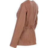 Ashwood Lapel-Less Blazer Style Jacket in Tan: AWL-812