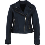 Ashwood Leather Women’s Slim Fit Biker Jacket with Gold Hardware in Black: AWL-Goldy