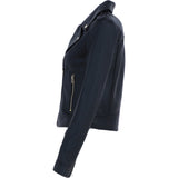 Ashwood Leather Women’s Slim Fit Biker Jacket with Gold Hardware in Black: AWL-Goldy