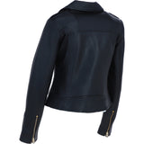 Ashwood Leather Women’s Slim Fit Biker Jacket with Gold Hardware in Black: AWL-Goldy