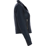 Ashwood Leather Women’s Slim Fit Biker Jacket with Gold Hardware in Black: AWL-Goldy