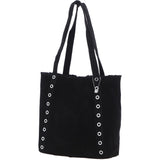 Brampton London's Genuine Suede Leather Shoulder Bag in Black: ELLA-3117