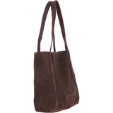 Brampton London's Genuine Suede Leather Shoulder Bag in Mocca: ELLA-3117