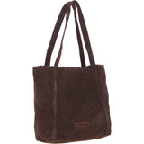 Brampton London's Genuine Suede Leather Shoulder Bag in Mocca: ELLA-3117
