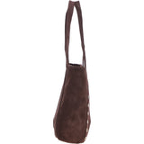 Brampton London's Genuine Suede Leather Shoulder Bag in Mocca: ELLA-3117