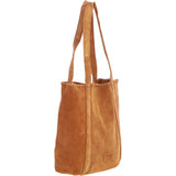 Brampton London's Genuine Suede Leather Shoulder Bag in Tan: ELLA-3117