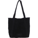 Brampton London's Genuine Suede Leather Shoulder Bag in Black: ELLA-3117