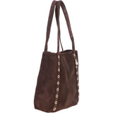 Brampton London's Genuine Suede Leather Shoulder Bag in Mocca: ELLA-3117