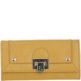 Ashwood Ladies Matinee Purse with 10 Card Slots and Metallic Clasp in Mustard: Matinee Lock