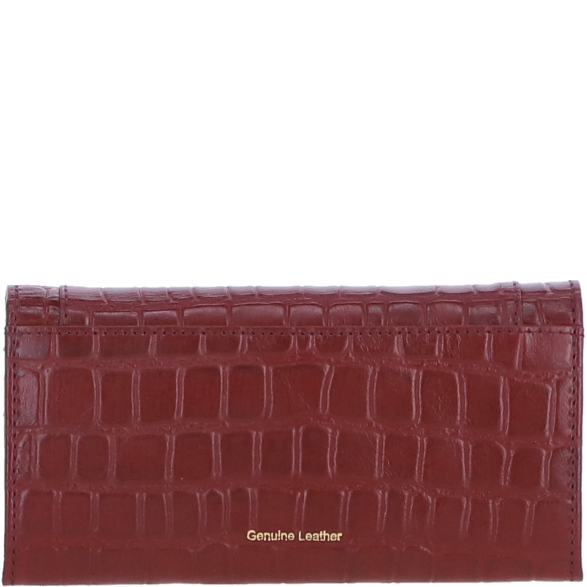 Ashwood Ladies Matinee Purse with 7 Card Slots and ID Window in Croco/Red: Matinee Purse