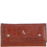 Ashwood Ladies Matinee Purse with 7 Card Slots and ID Window in Soft Cognac: Matinee Purse